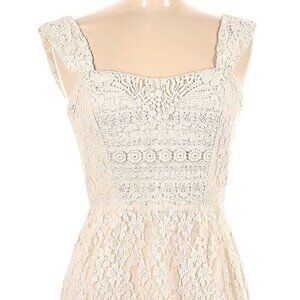 Free People- Beautiful Lace Ivory Cocktail Dress - Medium